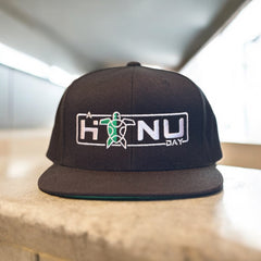 Signature Series Flat Brim Logo Hat — Black